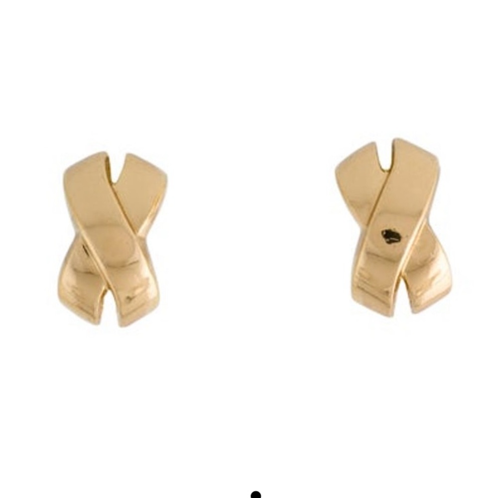 Christian dior vintage clip on gold plated earrings